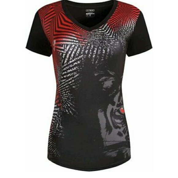 NWT Women's Set 3 Printed Athletic v-neck Tees - Picture 2 of 16